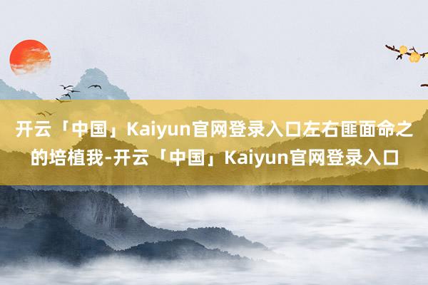 开云「中国」Kaiyun官网登录入口左右匪面命之的培植我-开云「中国」Kaiyun官网登录入口