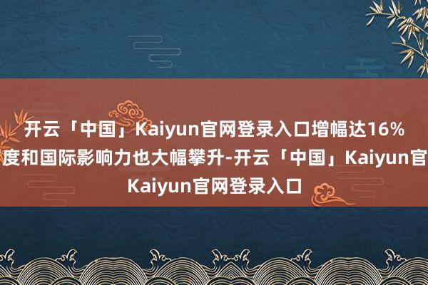 开云「中国」Kaiyun官网登录入口增幅达16%；国际参与度和国际影响力也大幅攀升-开云「中国」Kaiyun官网登录入口