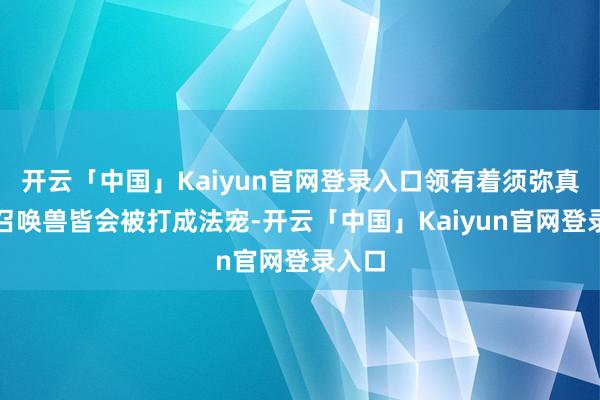 开云「中国」Kaiyun官网登录入口领有着须弥真言的召唤兽皆会被打成法宠-开云「中国」Kaiyun官网登录入口